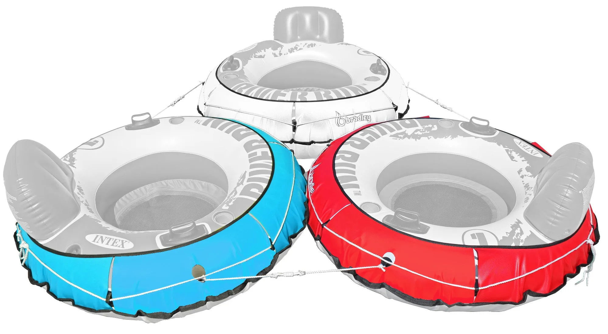 3 Pack Heavy Duty River Tube Cover Only; Made in USA to fit River Run Tube; Compatible with Intex Inflatable River Run river float tube & Most 53" River Tubes