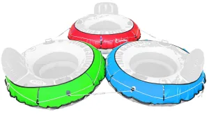 3 Pack Heavy Duty River Tube Cover Only; Made in USA to fit River Run Tube; Compatible with Intex Inflatable River Run river float tube & Most 53" River Tubes