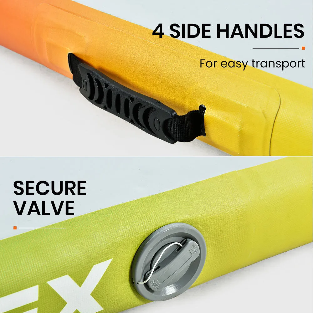 300x100x10cm Inflatable Air Track Mat | Tumbling Gymnastics | Multi-Coloured | with Electric Pump