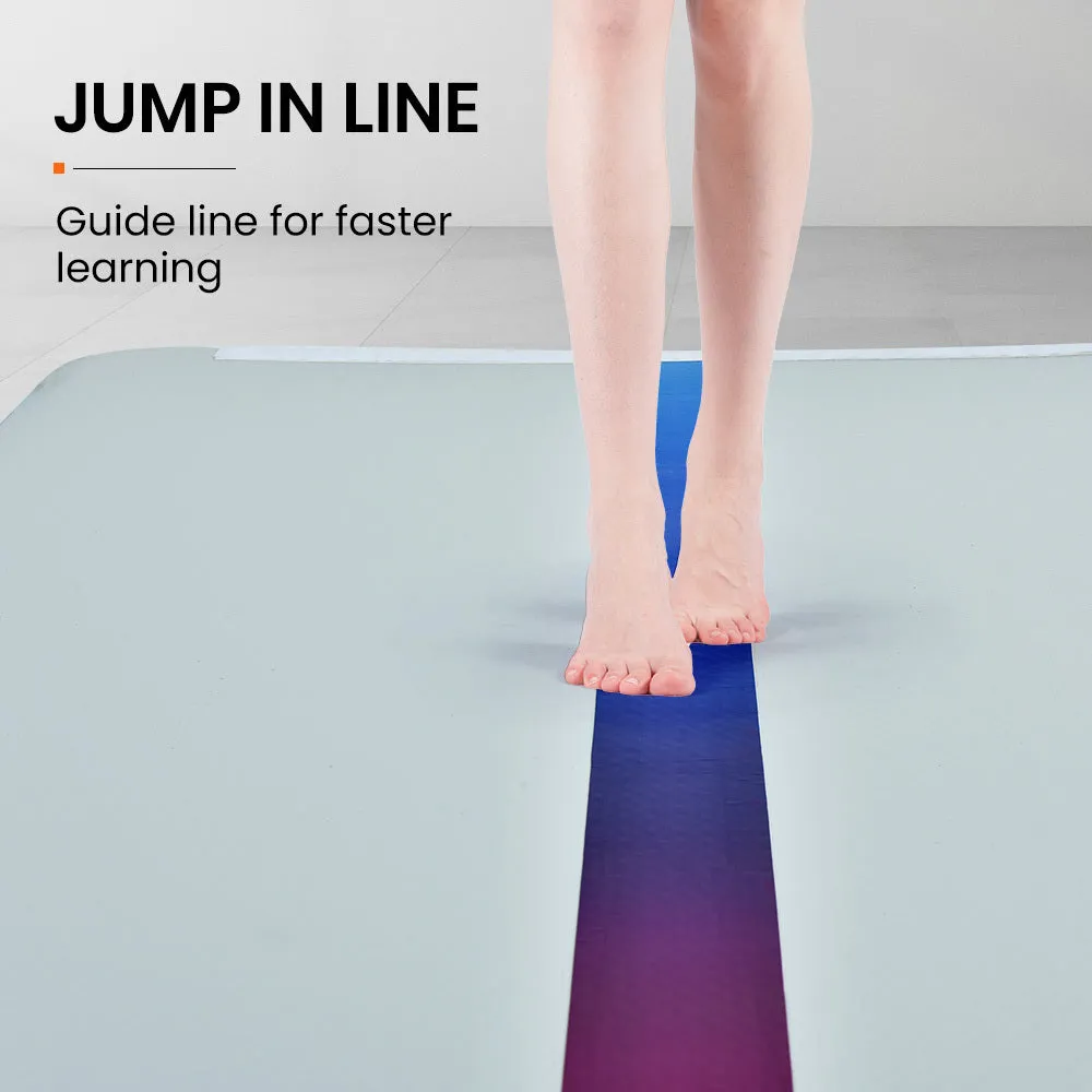300x100x10cm Inflatable Air Track Mat | Tumbling Gymnastics | Multi-Coloured | with Electric Pump