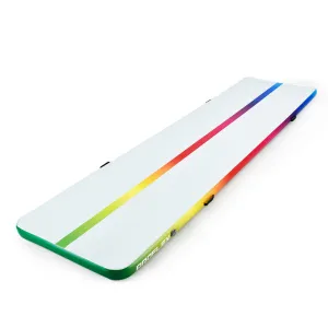 300x100x10cm Inflatable Air Track Mat | Tumbling Gymnastics | Multi-Coloured | with Electric Pump