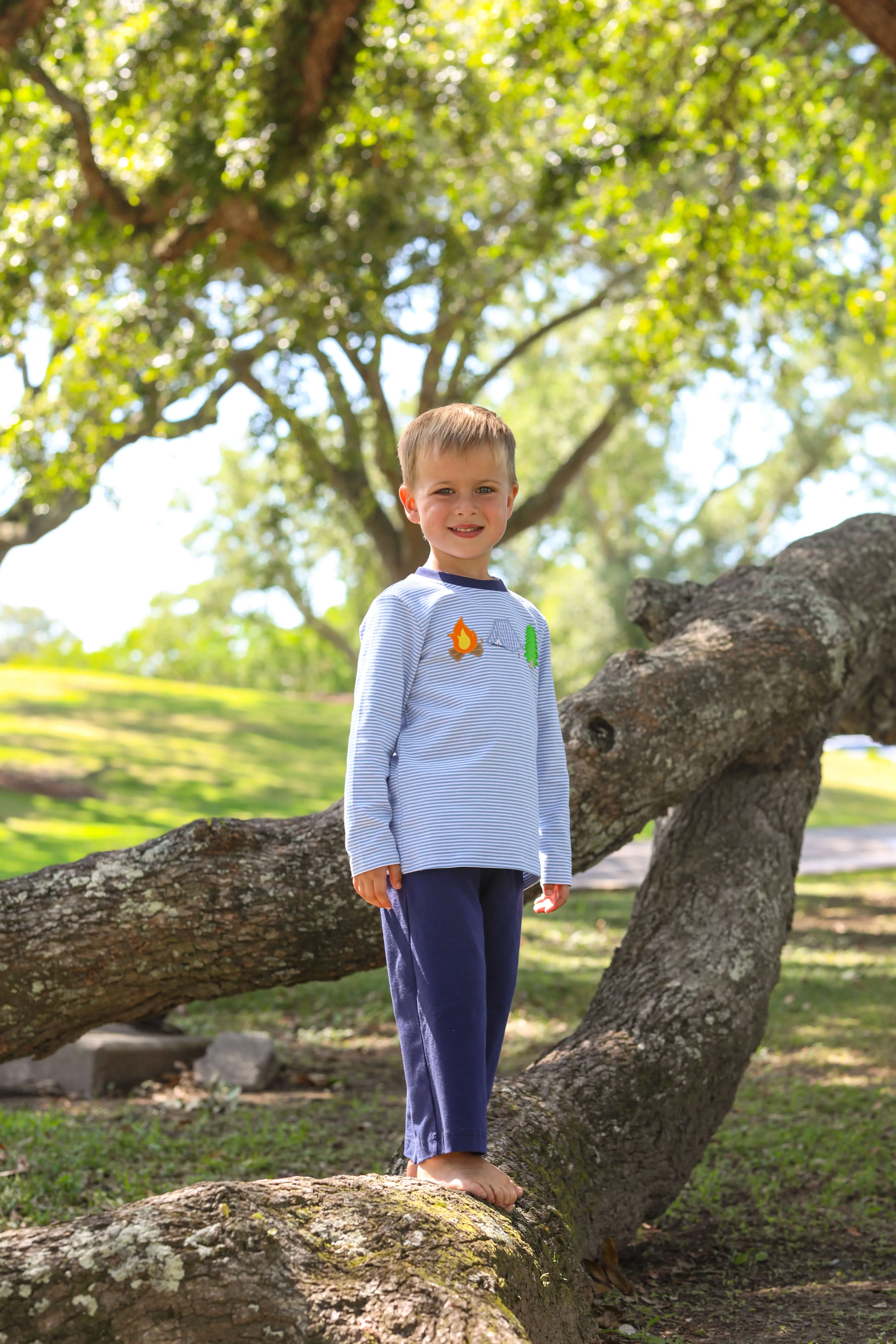 4T Campfire Applique Pant Set