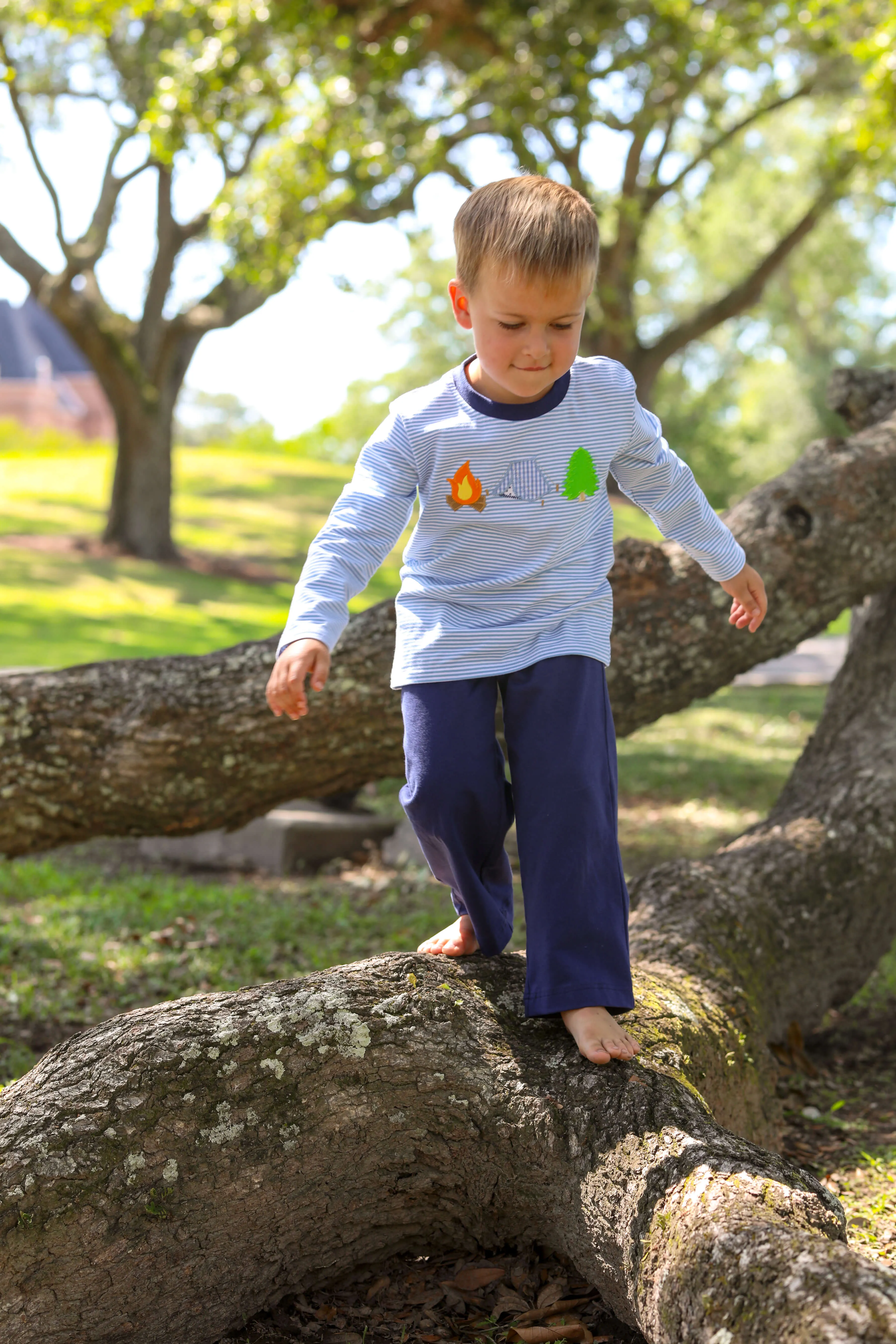 4T Campfire Applique Pant Set