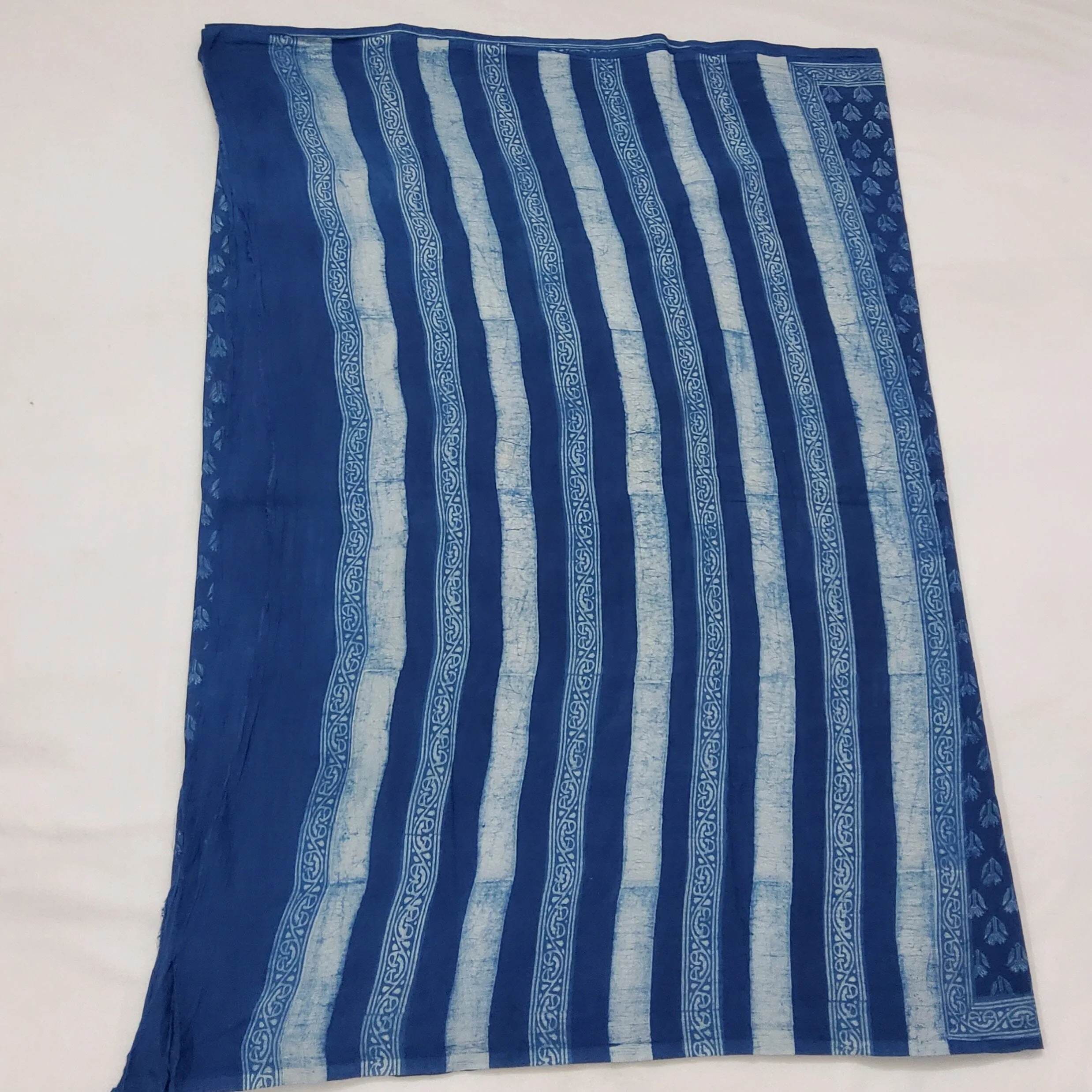 Akola Hand Block Print Cotton Saree with Blouse