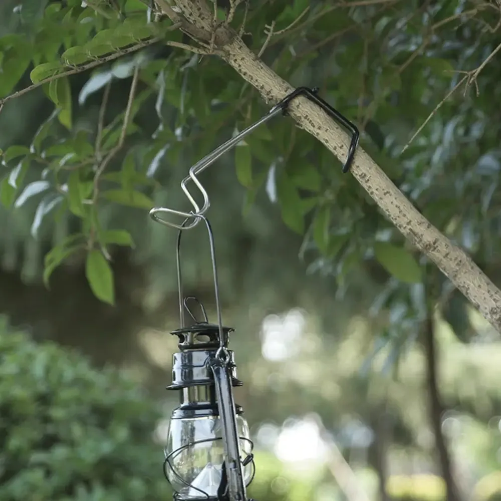 Aluminum Alloy Tent Pole Lamp Holder Hook Camp Lantern Hanger Black Camping Equipment Hunting Fishing Lantern Hanger