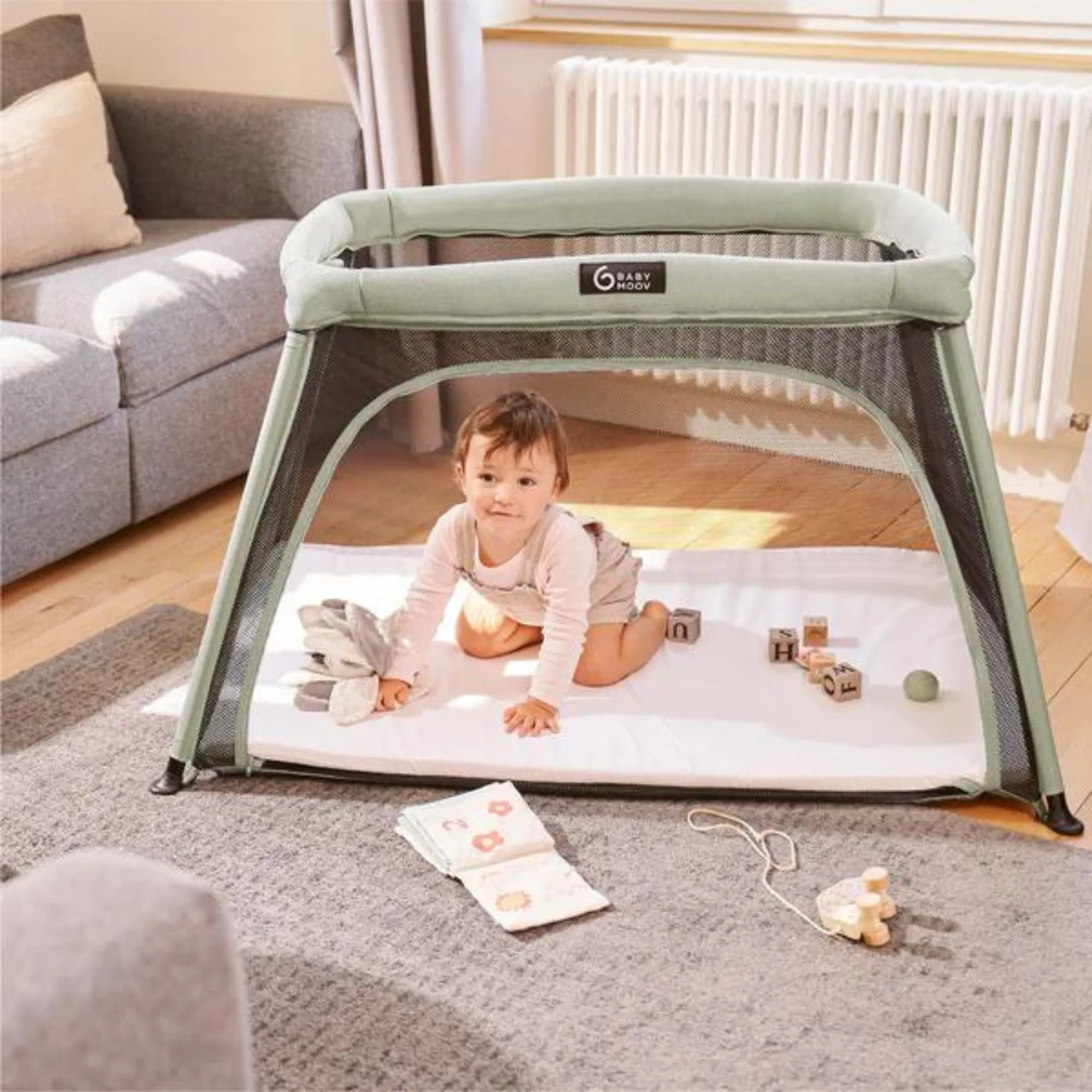 BABYMOOV 3-in-1 Moov and Comfy Travel Crib and Bed