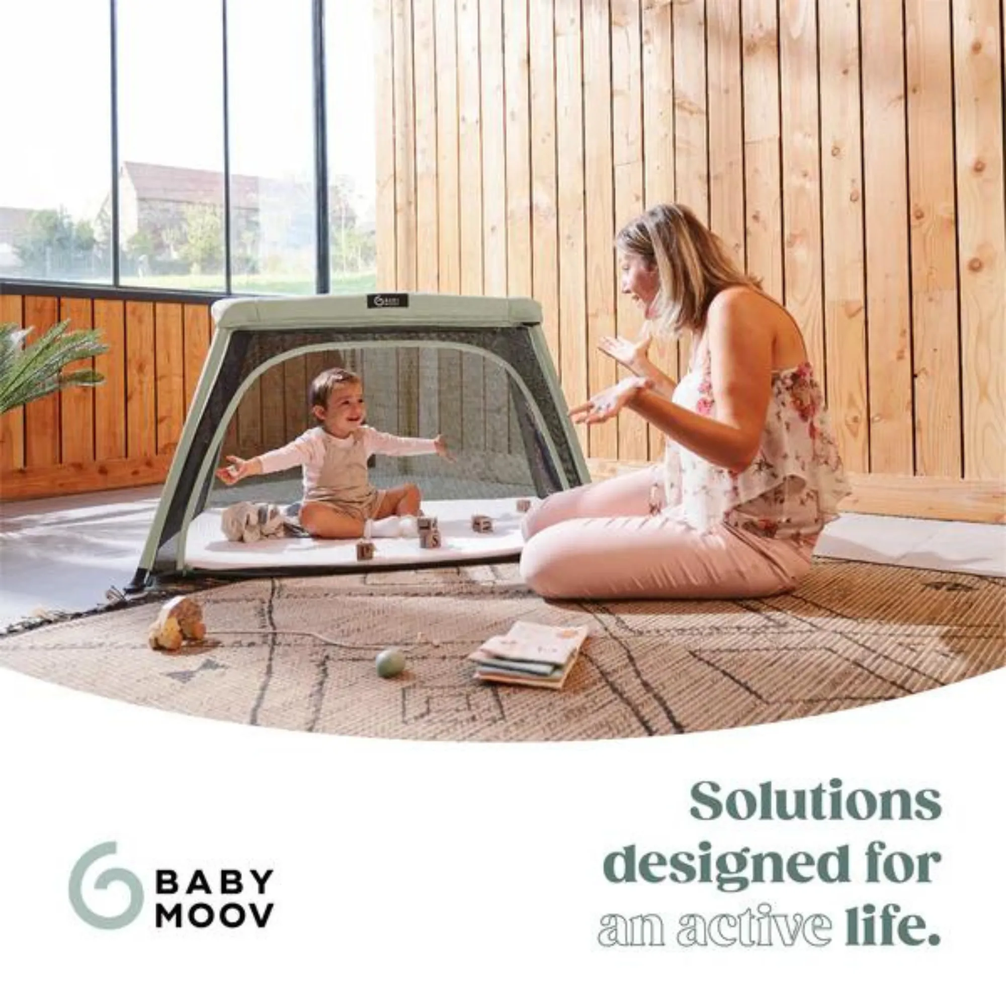 BABYMOOV 3-in-1 Moov and Comfy Travel Crib and Bed