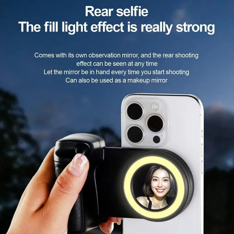 Bluetooth Selfie Fill Light For Magsafe Mobile Phones Black
