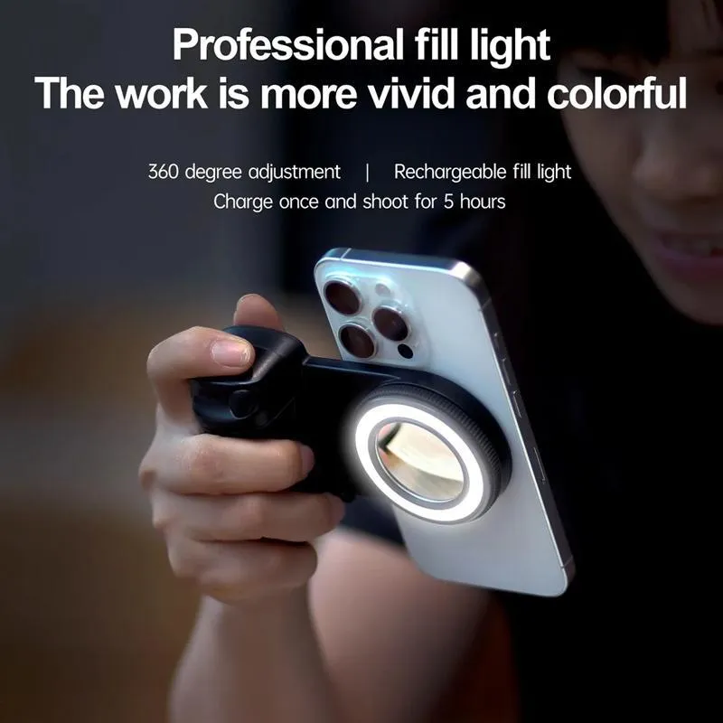 Bluetooth Selfie Fill Light For Magsafe Mobile Phones Black