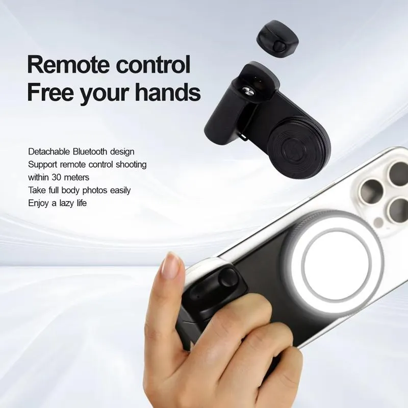 Bluetooth Selfie Fill Light For Magsafe Mobile Phones Black