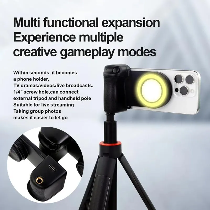 Bluetooth Selfie Fill Light For Magsafe Mobile Phones Black
