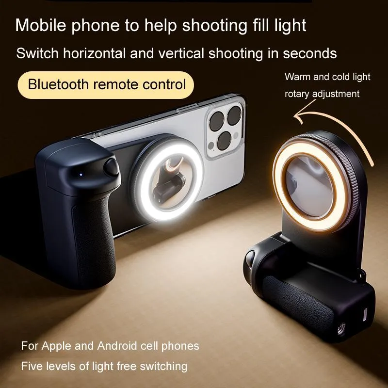 Bluetooth Selfie Fill Light For Magsafe Mobile Phones Black