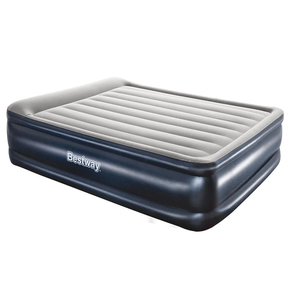 Deluxe Inflatable Air Bed Mattress With Built In Pump - Queen Size