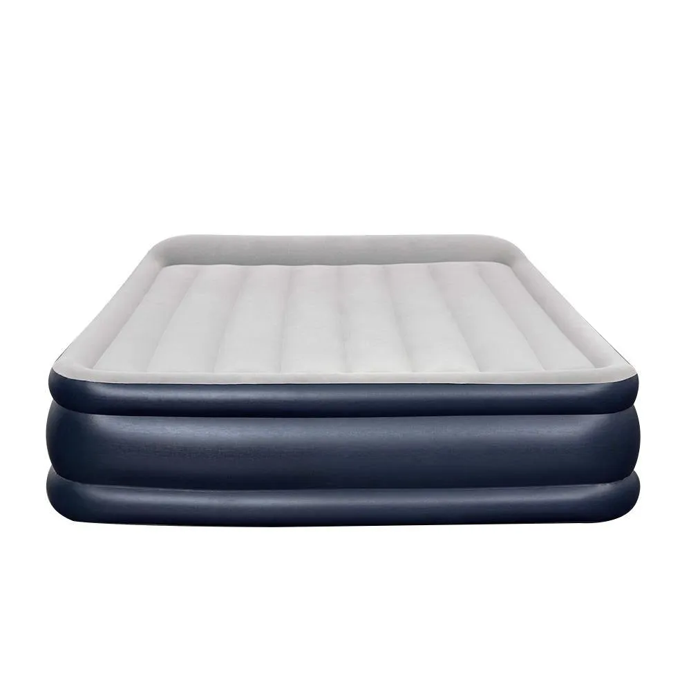 Deluxe Inflatable Air Bed Mattress With Built In Pump - Queen Size