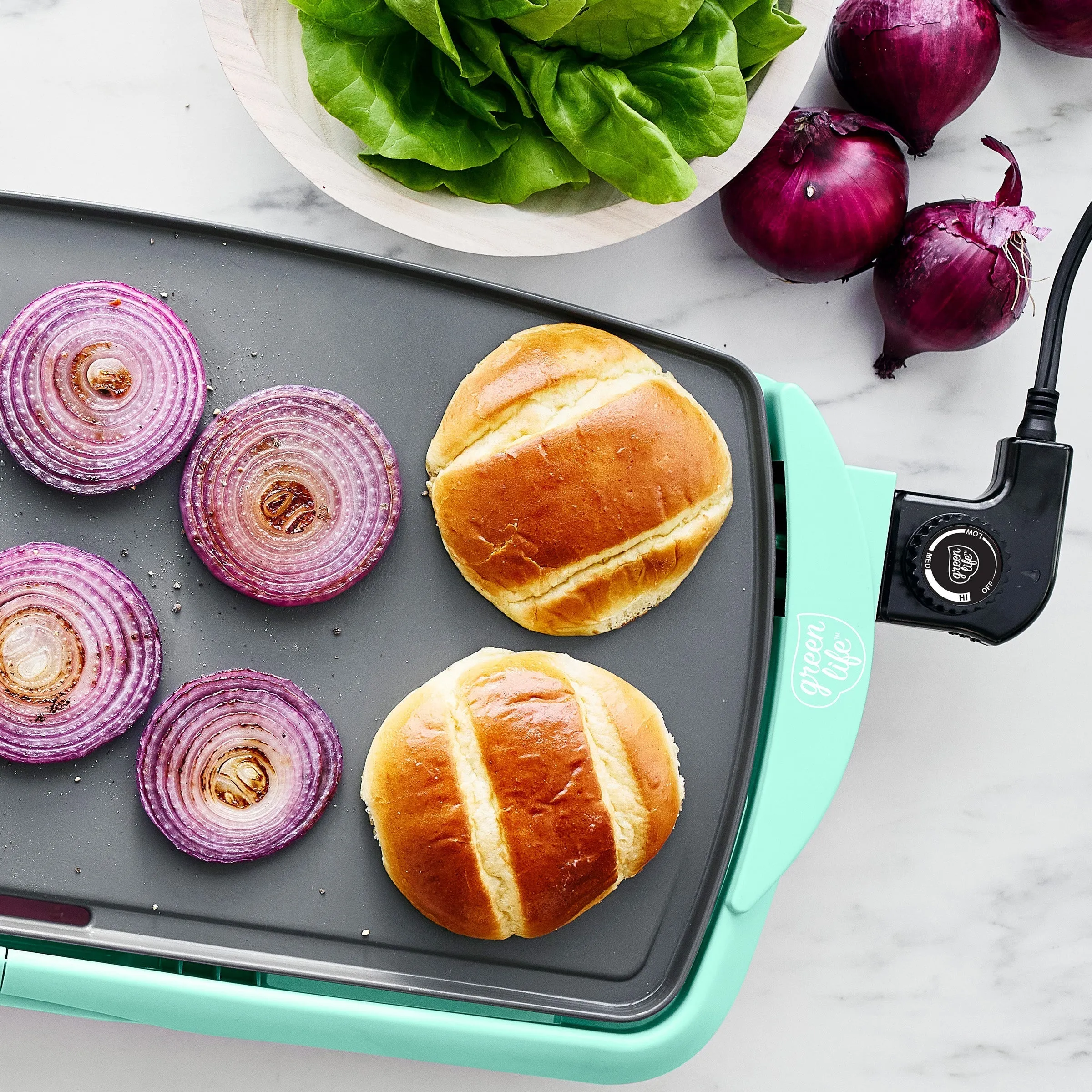 GreenLife Healthy Griddle XL | Turquoise