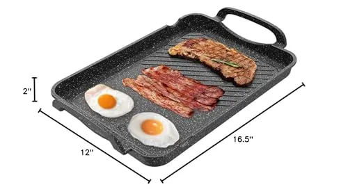 Nonstick Double Burner Griddle Pan for Cooking