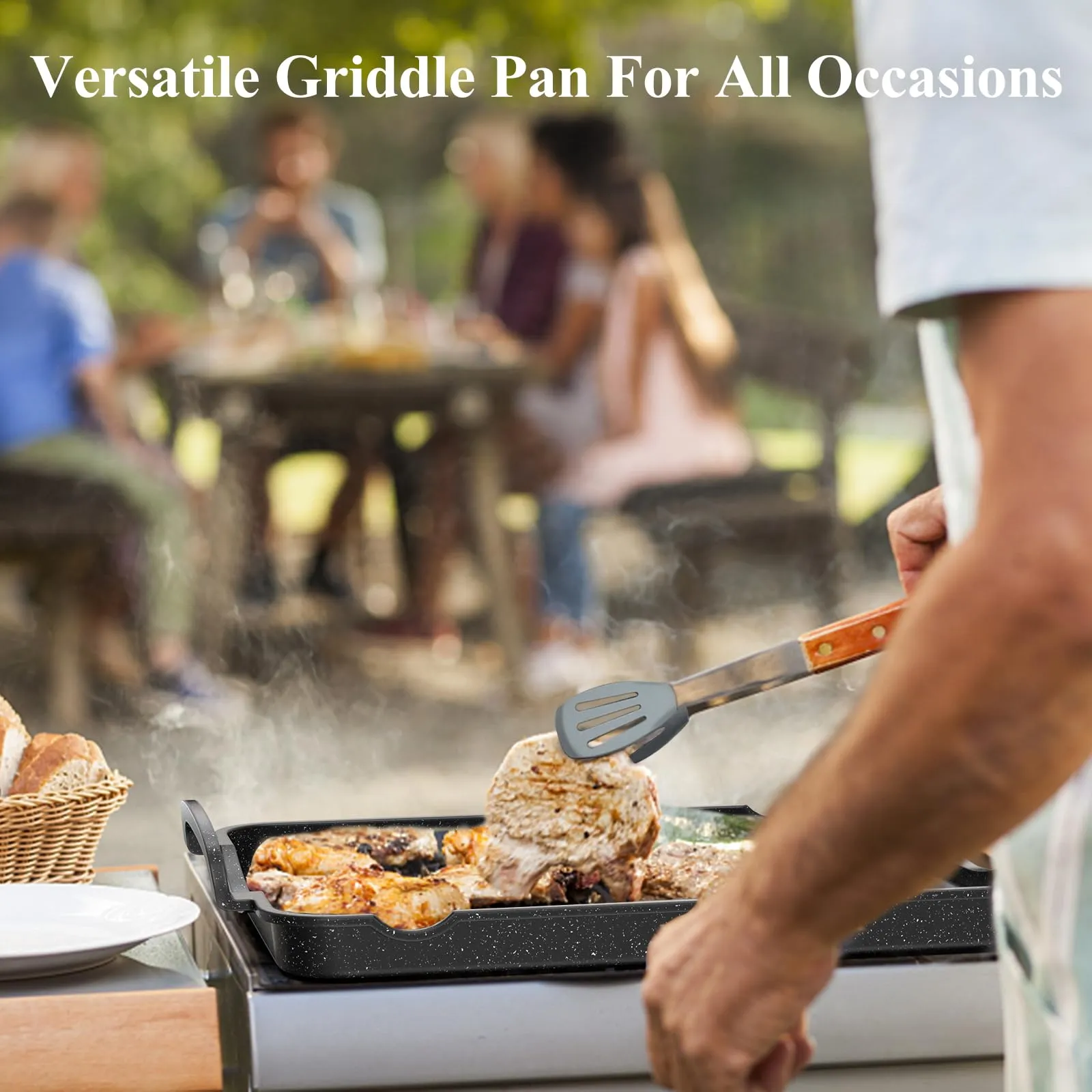 Nonstick Double Burner Griddle Pan for Cooking